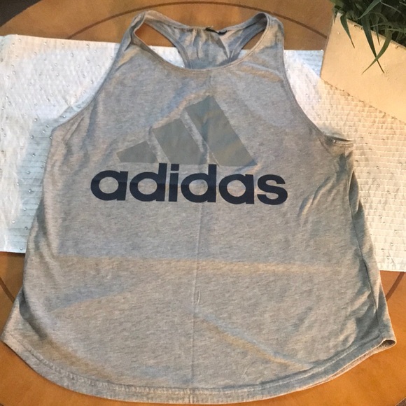 adidas Tops - Women’s Adidas tank top size large. Tag was cut out. Gray and navy blue.